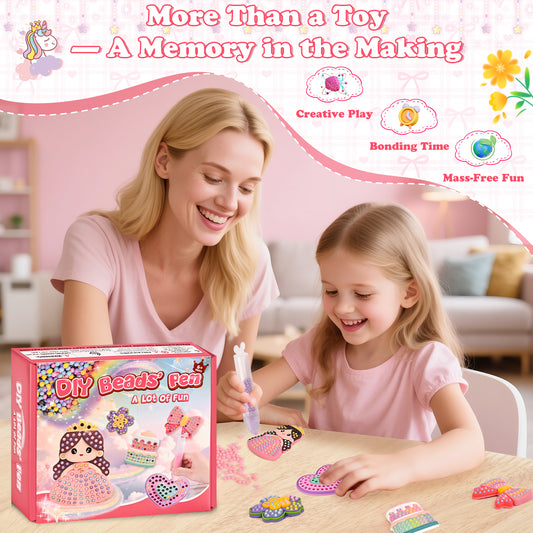 YoFellas DIY Bead Art & Mosaic Kit for Kids Ages 6-12 – Complete Craft Set with Bead Pens, Colorful Templates, and Fun Stencils – Creative Arts & Crafts Activity for Boys and Girls - 10 PCS