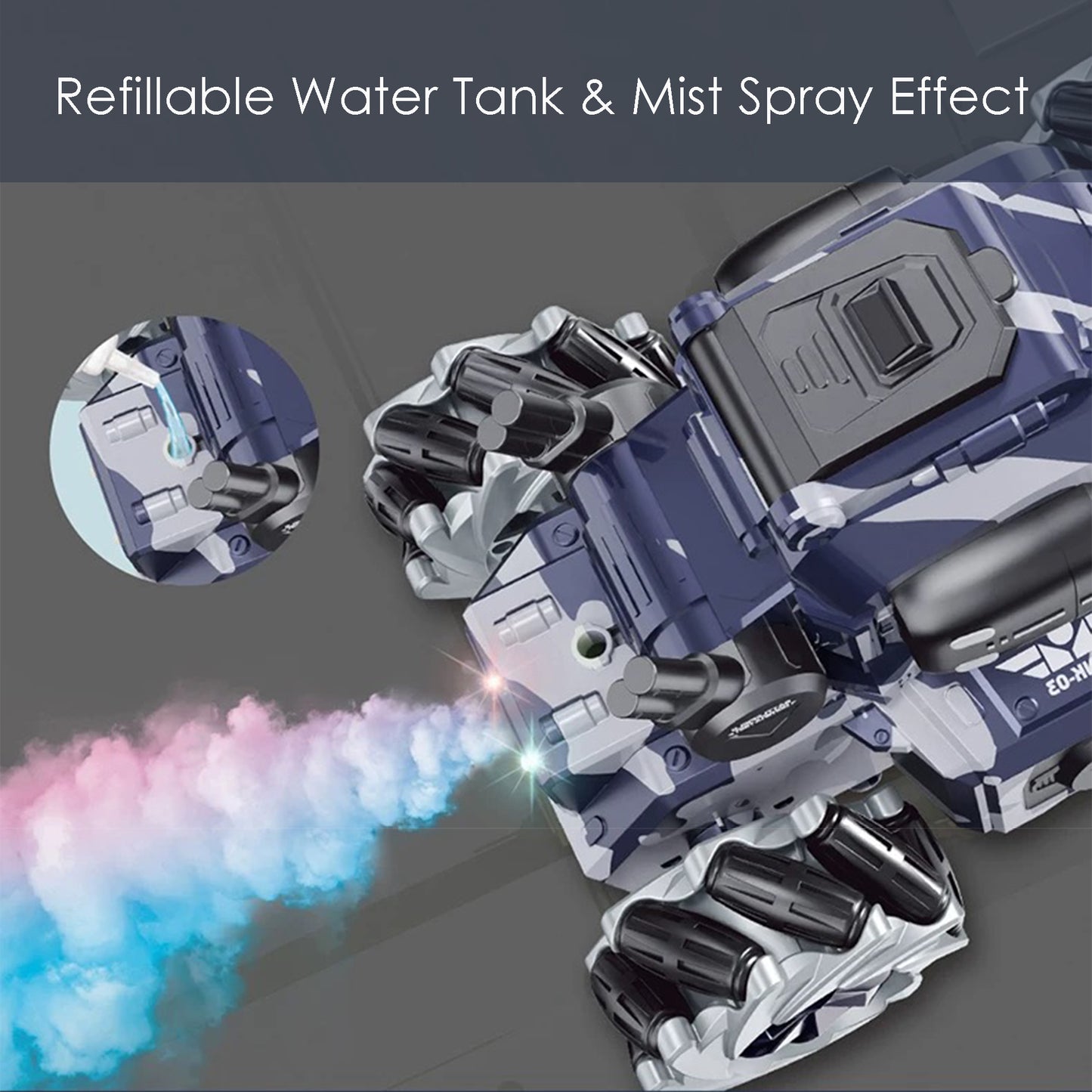 RC Tank Car – Water Bullet Shooting & 360° Drifting Fun