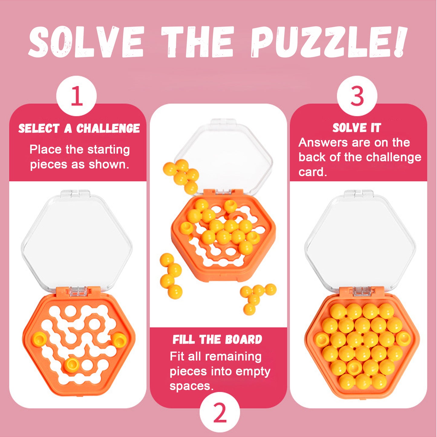Puzzle Ball Game - 3D Brain Teaser for Adults, Travel-Sized Logic Toy, Hand-Eye Coordination & Problem-Solving Game, Compact Fidget Toy for Desk, Office & Road Trips