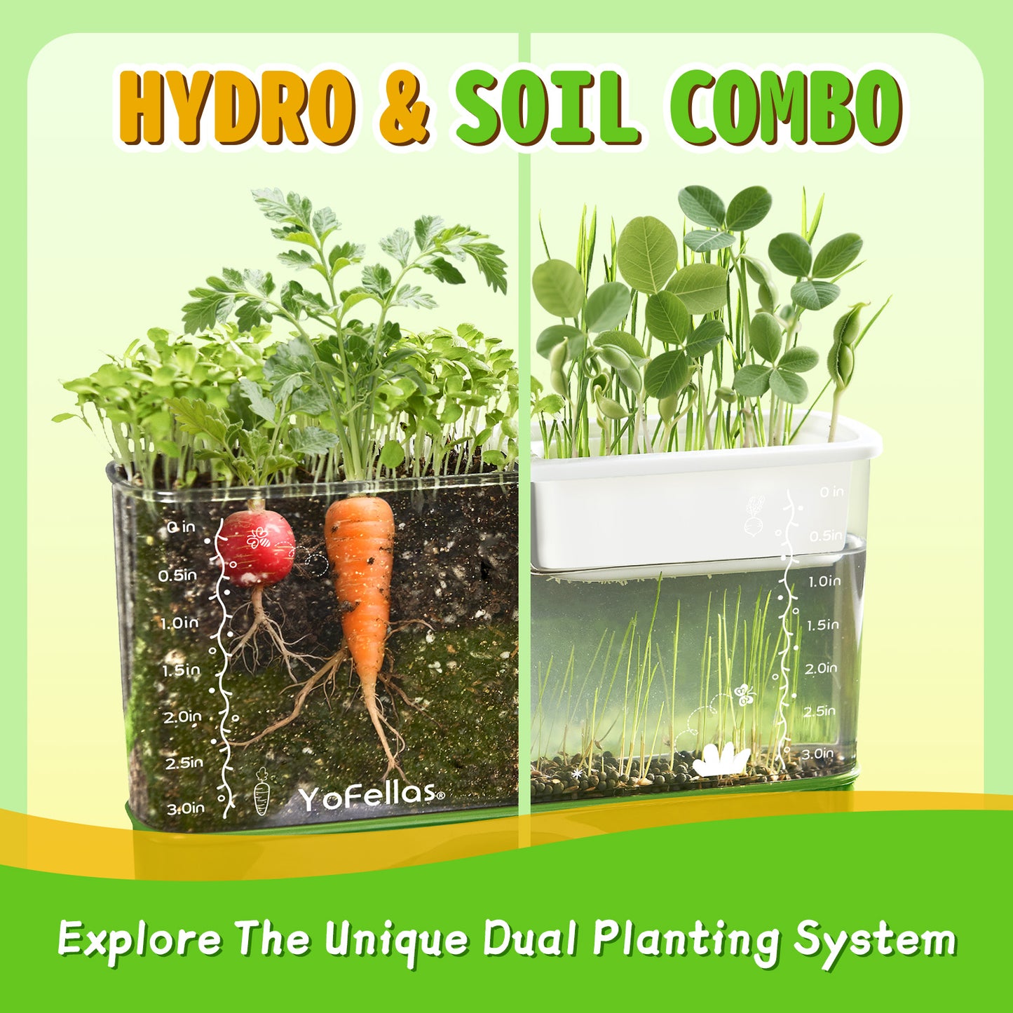 Kids Root Viewer & STEM Science Kit – Educational Plant Growing Set with Soil & Hydroponics, Transparent Observation Window, Growth Journal & Stickers – Gardening Gift for Kids Ages 6-12
