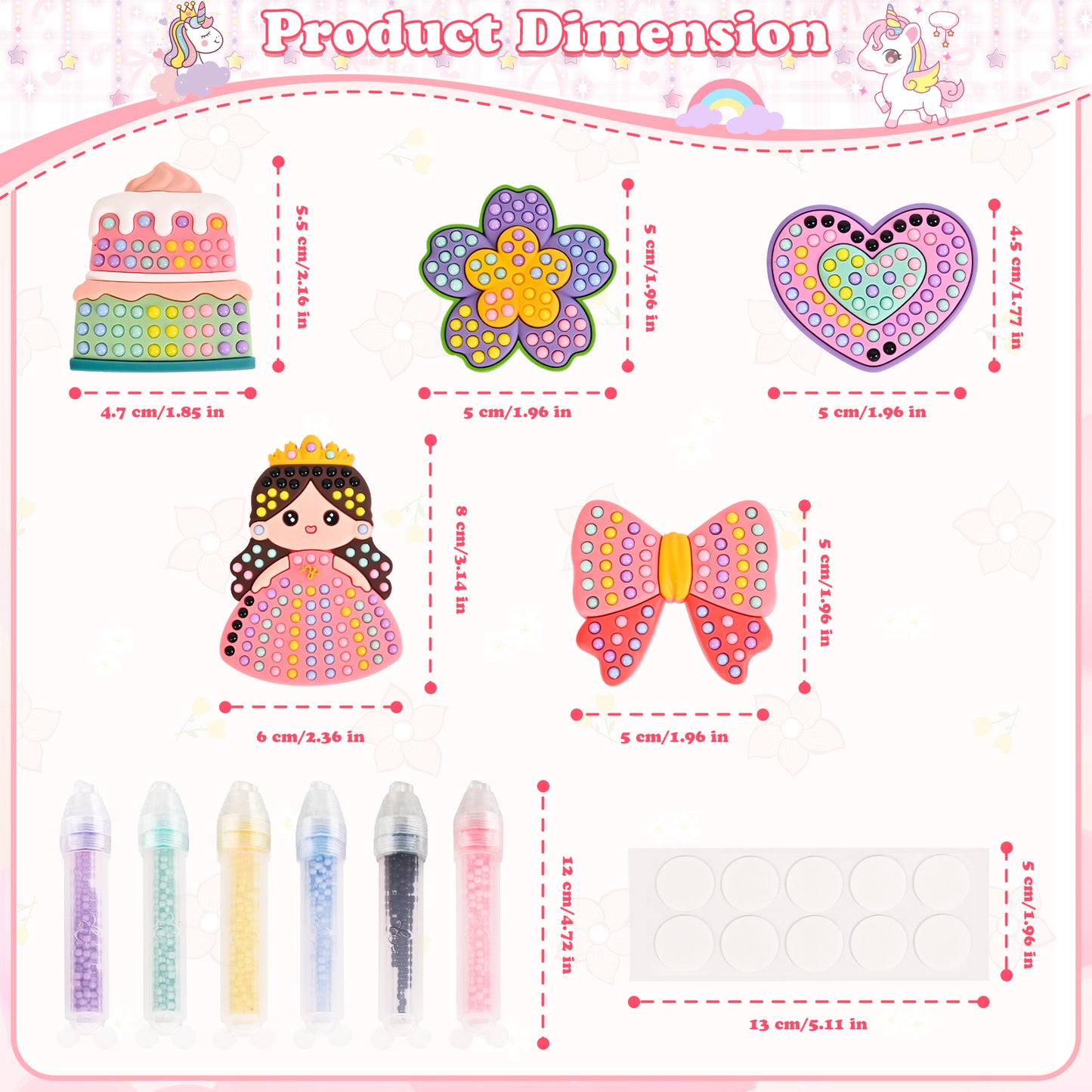 YoFellas DIY Bead Art & Mosaic Kit for Kids Ages 6-12 – Complete Craft Set with Bead Pens, Colorful Templates, and Fun Stencils – Creative Arts & Crafts Activity for Boys and Girls - 5 PCS